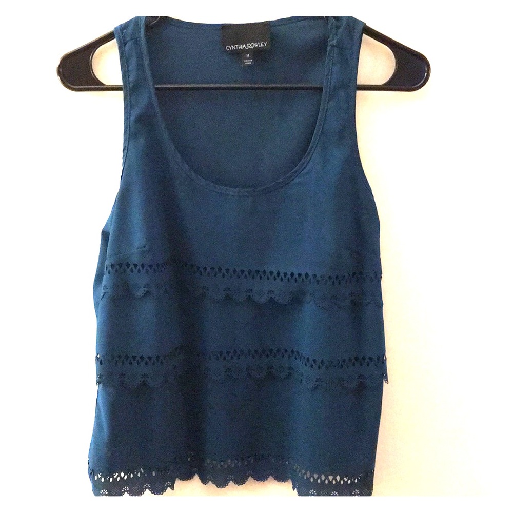 Cynthia Rowley Scalloped Blouse